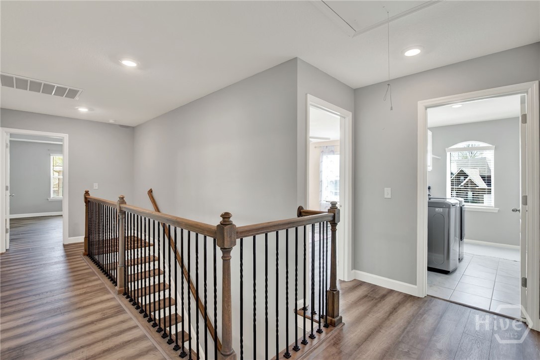 Upstairs Hallway with Laundry Room Access