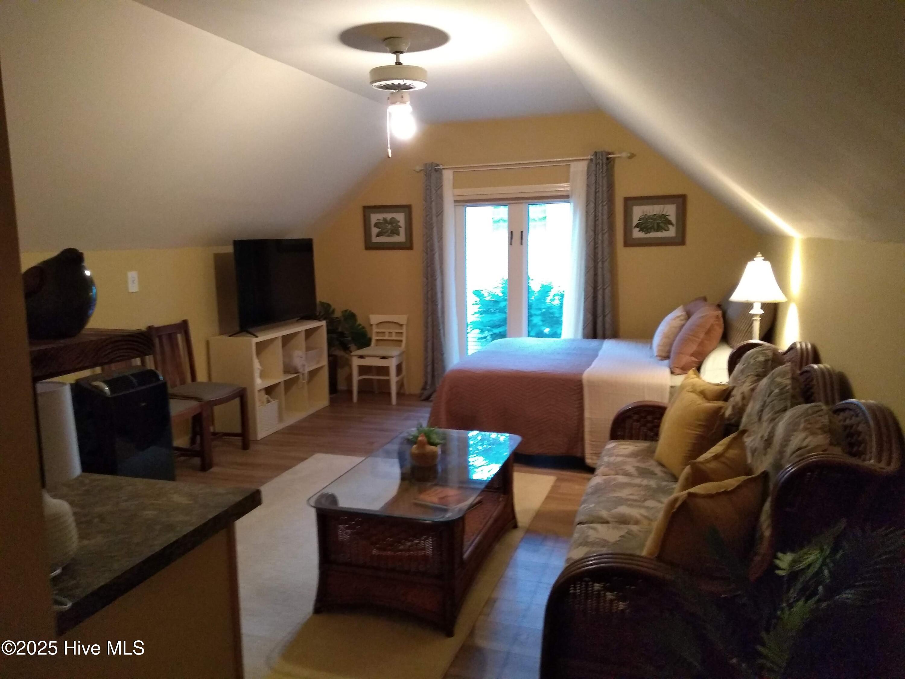 Room above detached garage.
