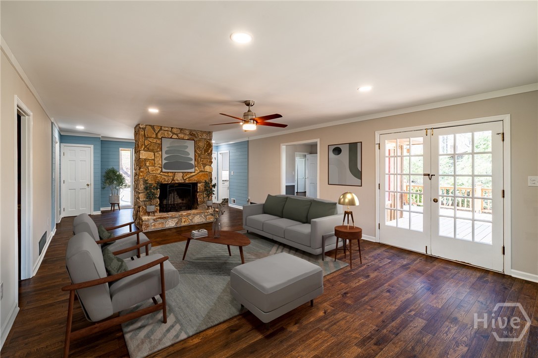 Virtually Staged Living Room
