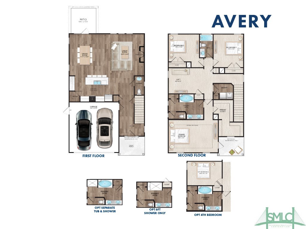 Rendering only. Plan orientation, colors, details,