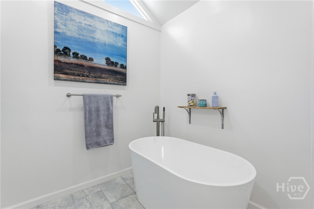 Primary Bathroom soaking tub is beautiful and luxu