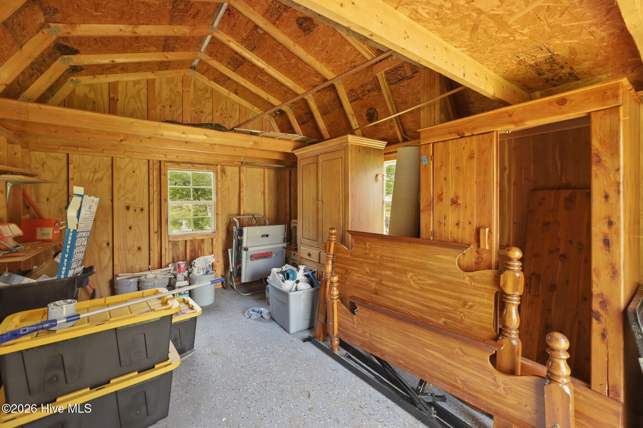 Shed interior