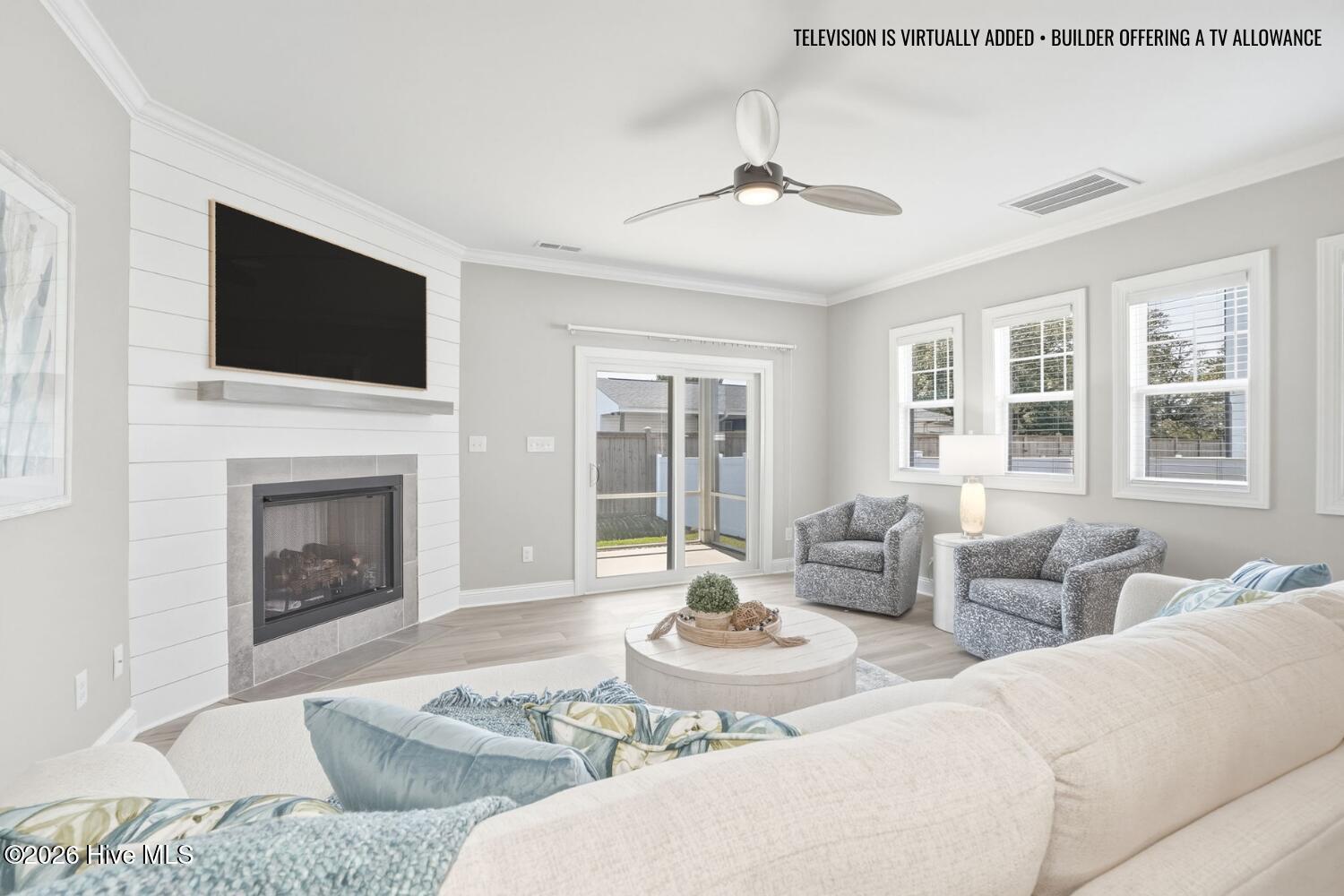 Living Room with Gas Fireplace