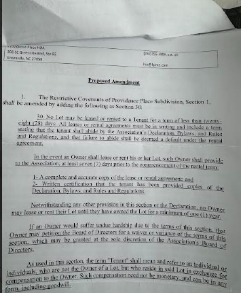 Covenant Restrictions 2