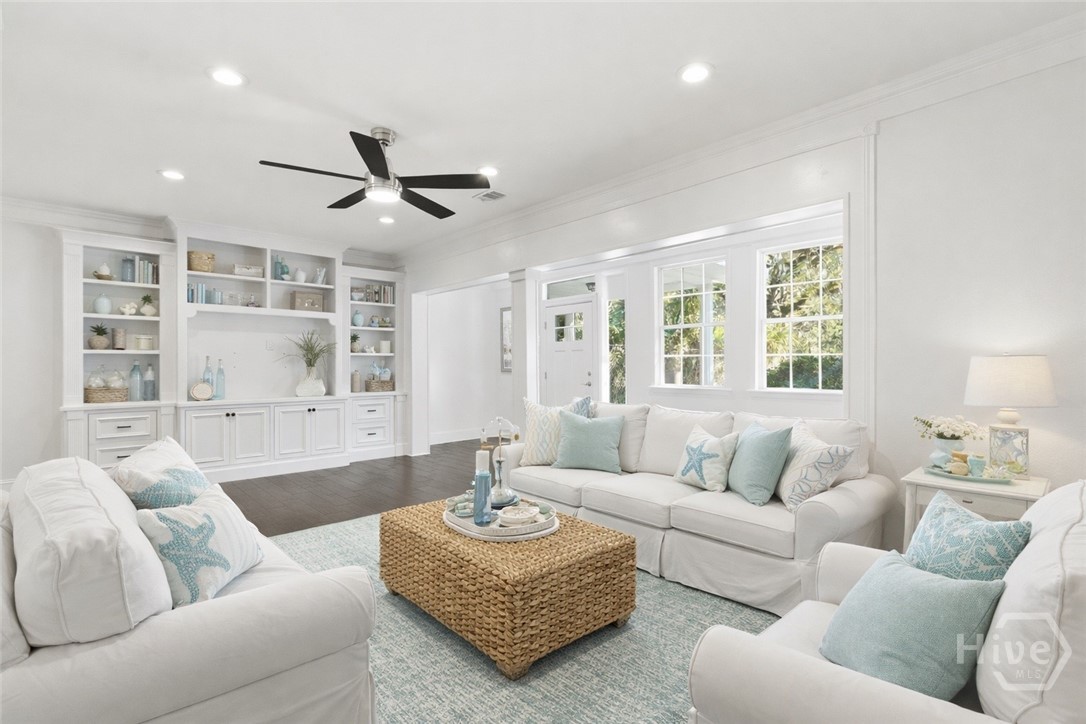 virtually staged living area