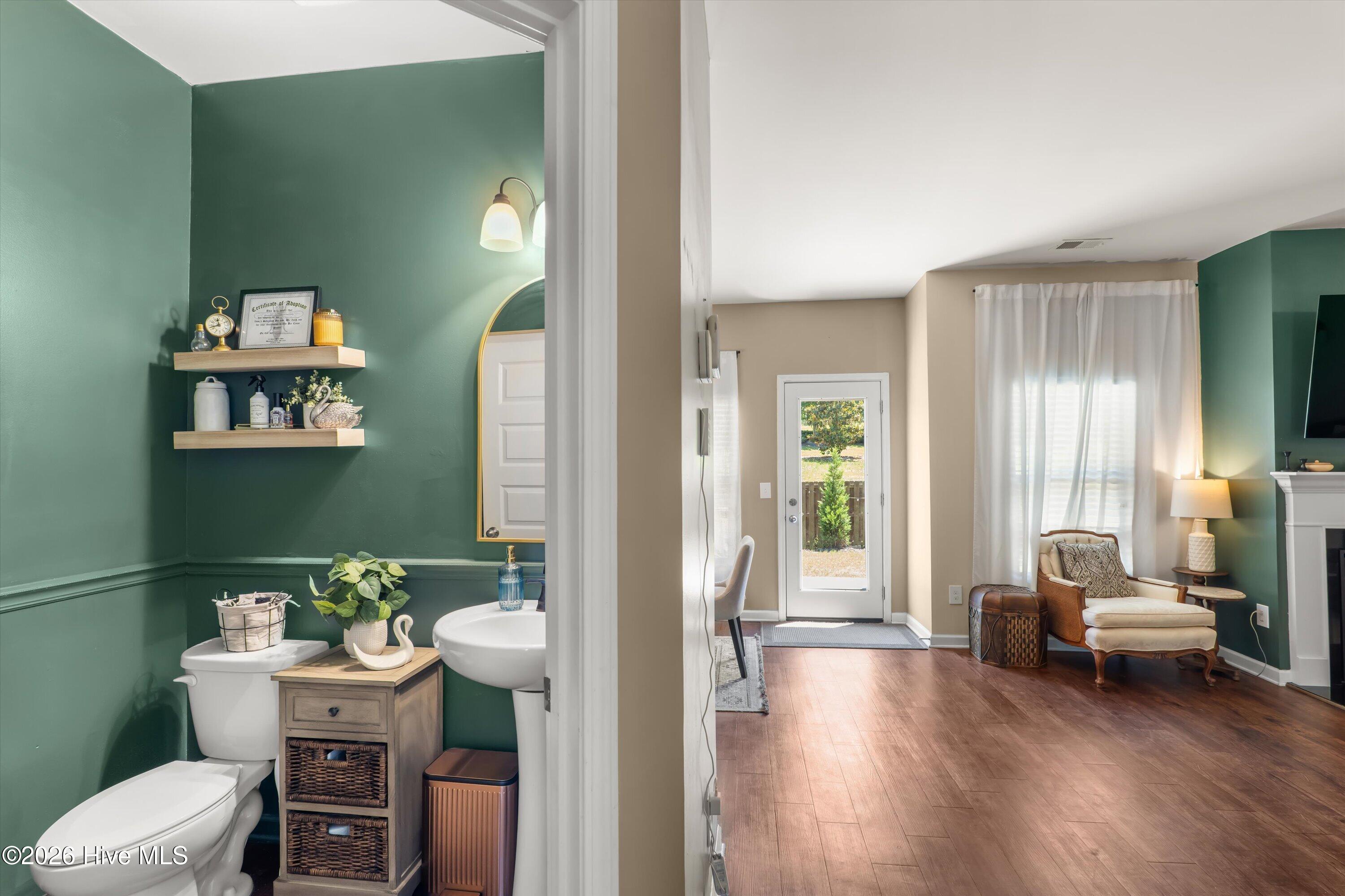 Downstairs powder room