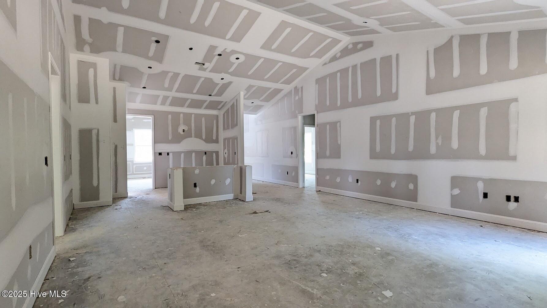 kitchen and family room