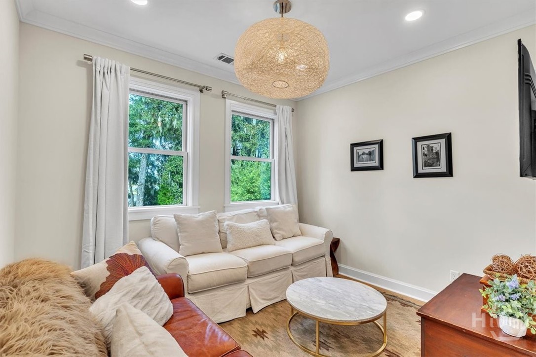 Private sitting area for upstairs suite.