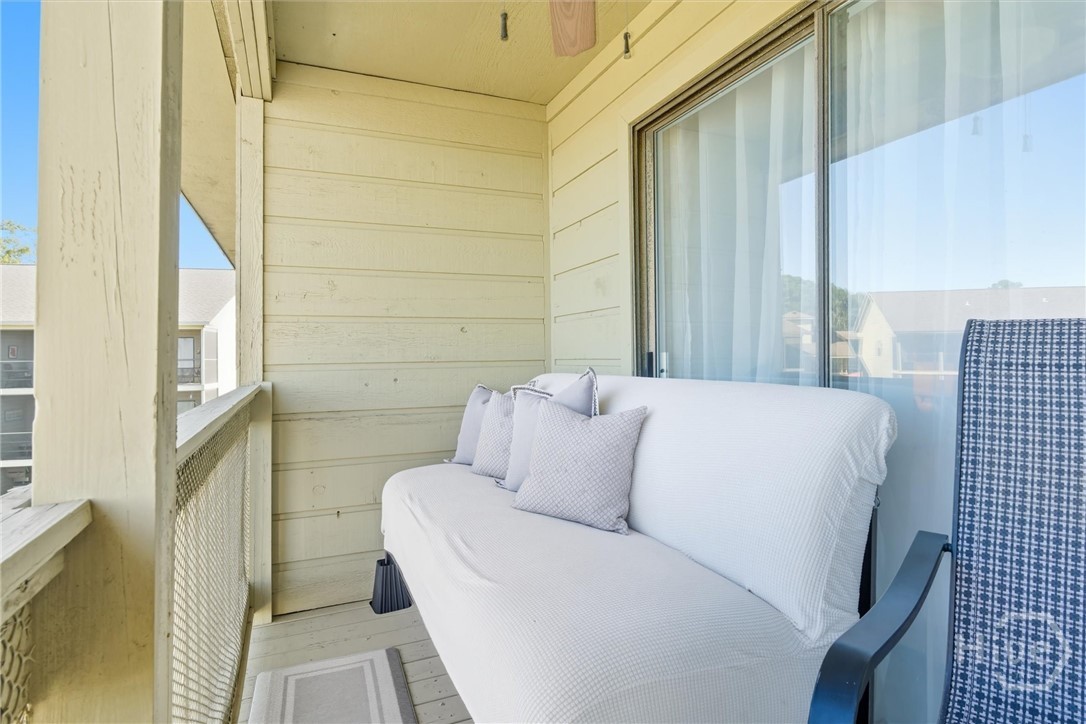 Balcony off of the primary suite.
