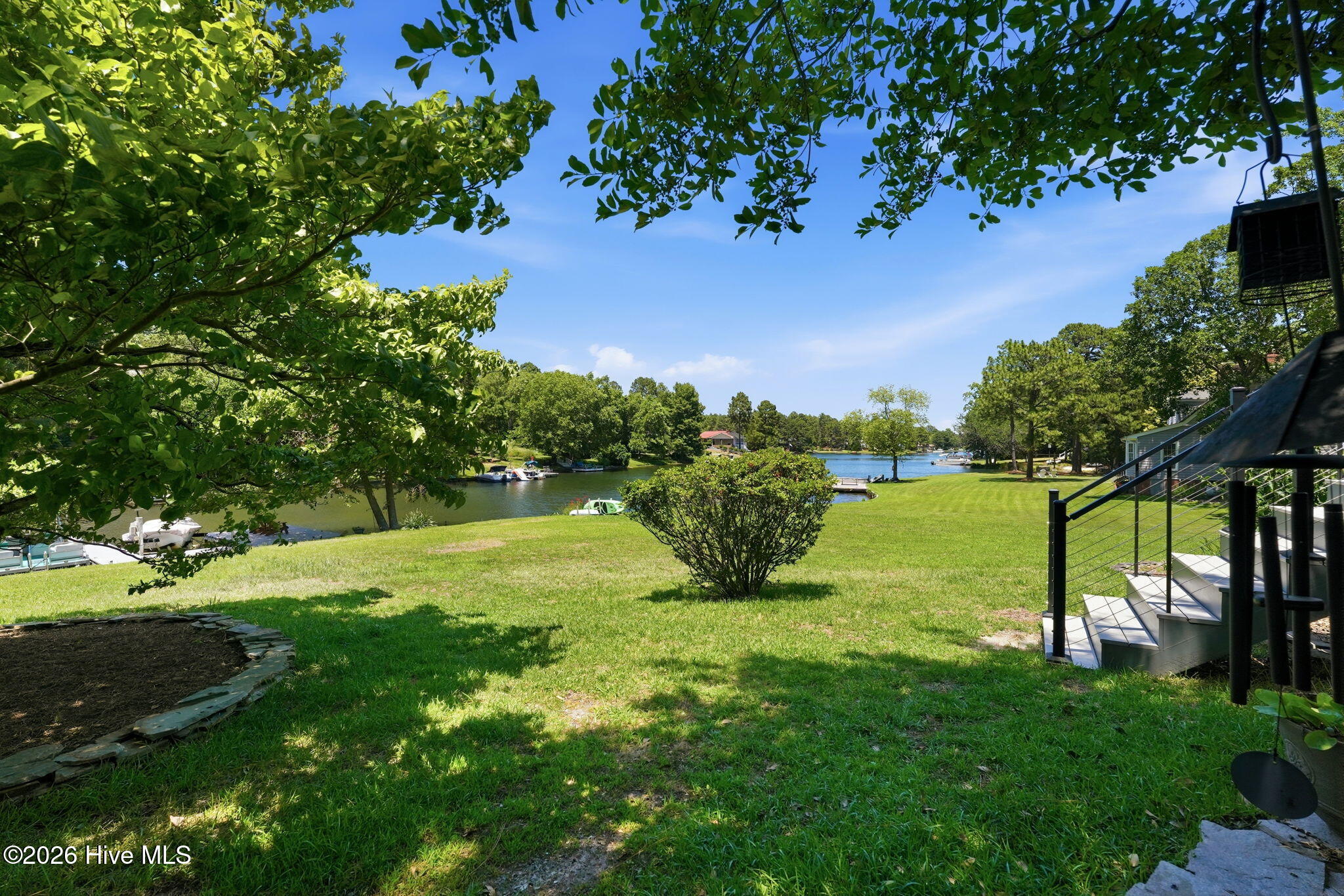 View of backyard from right side of home.