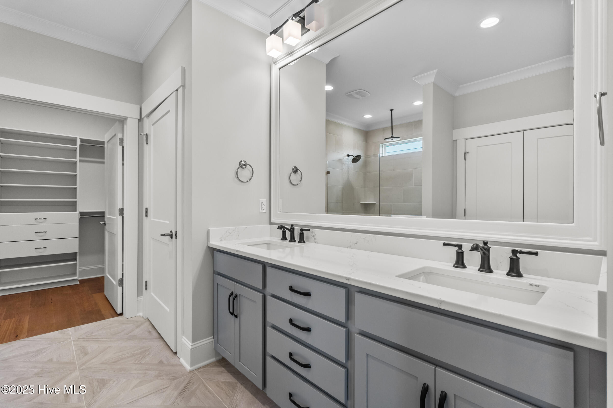 Primary bathroom with double sinks