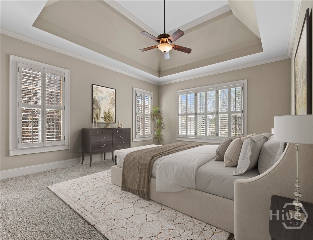 Virtually Staged Primary Suite