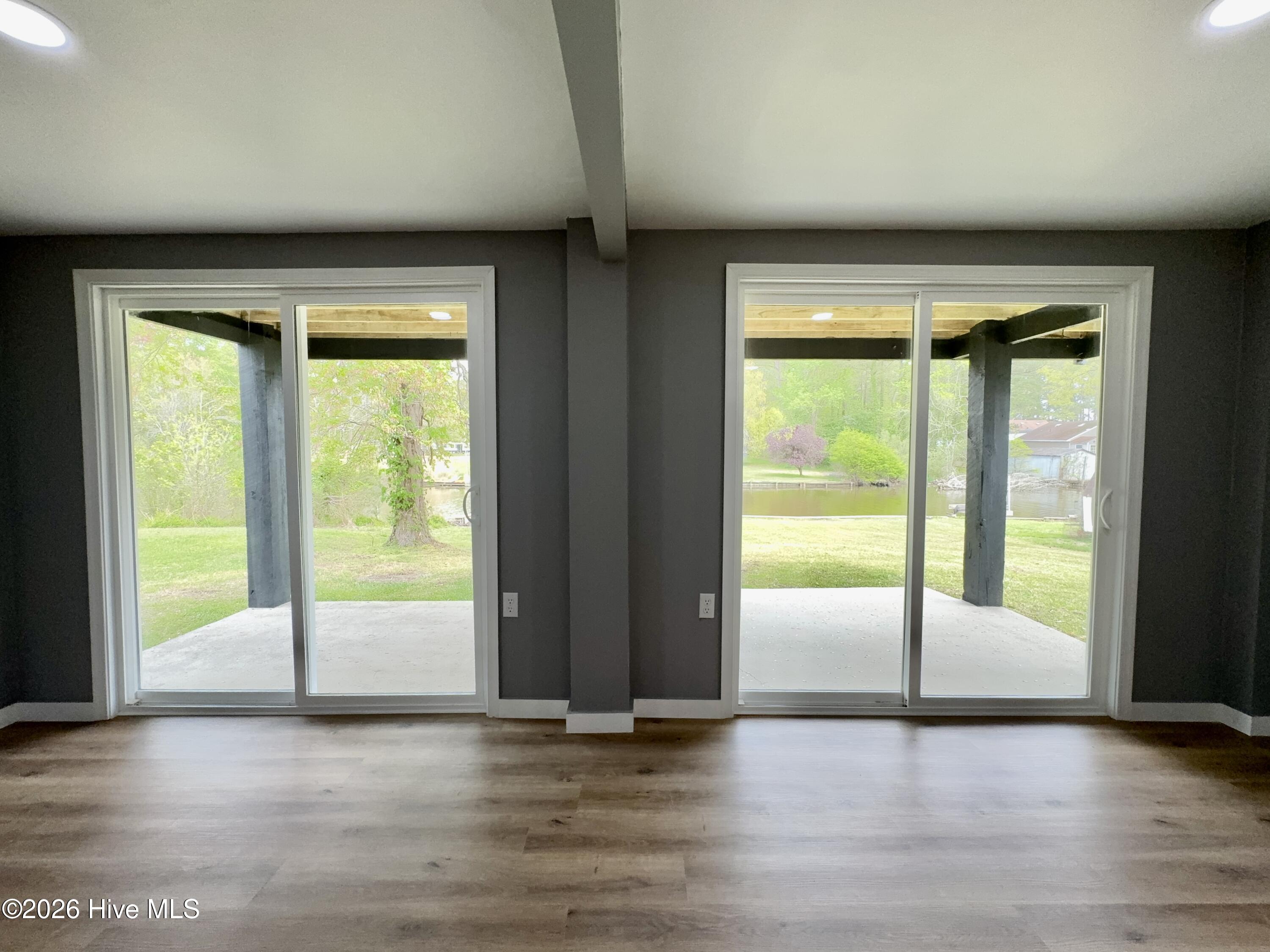 lower level water view and covered porch