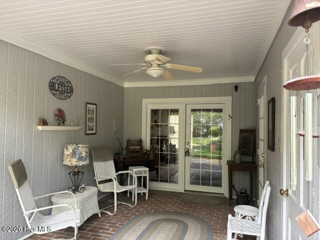 door pictured enters into den, side door into kitchen and 3rd door is to laundry room