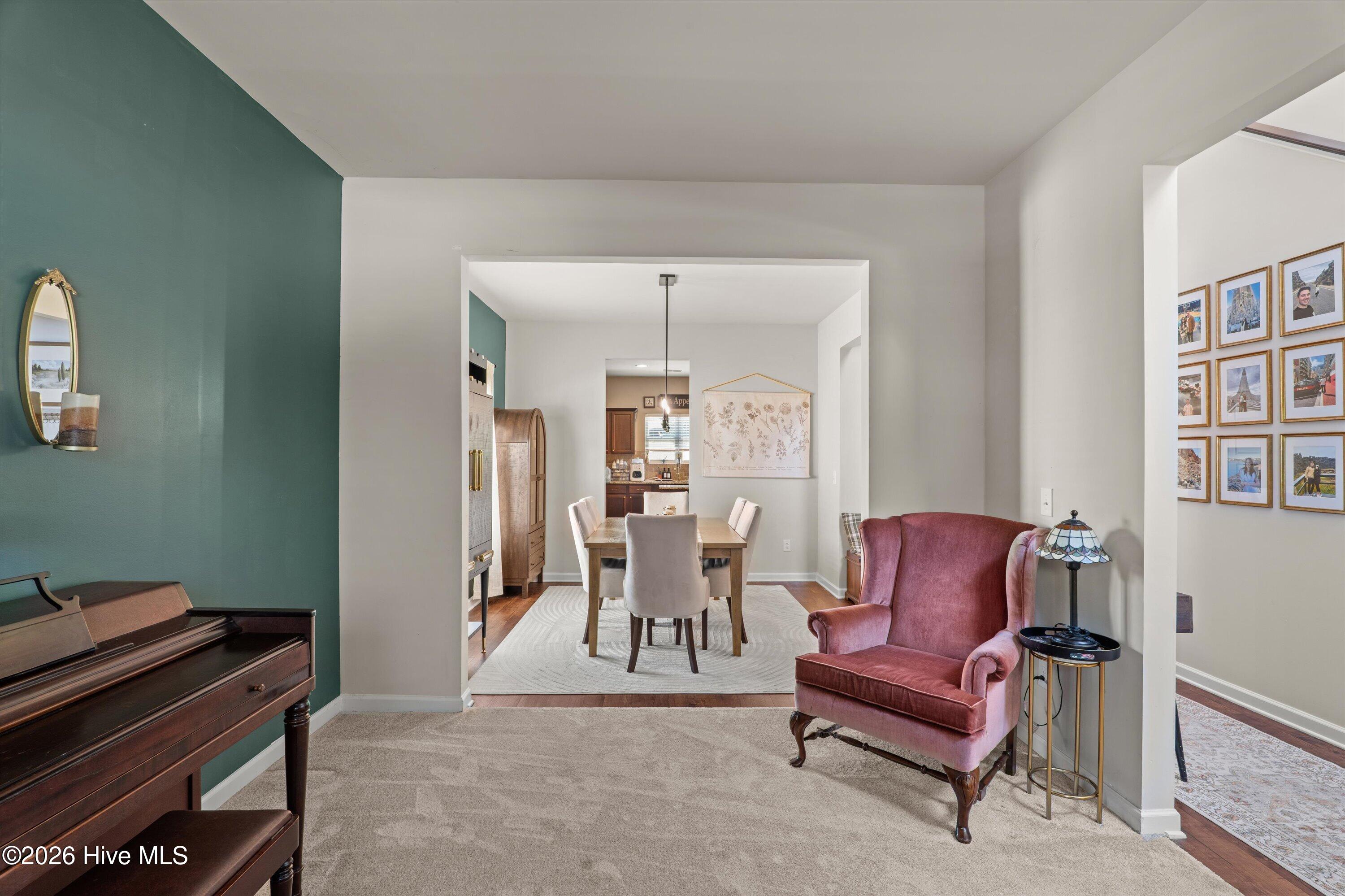 View to formal dining room from formal living room