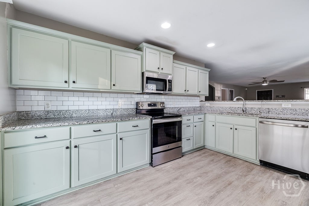 Kitchen rear to front