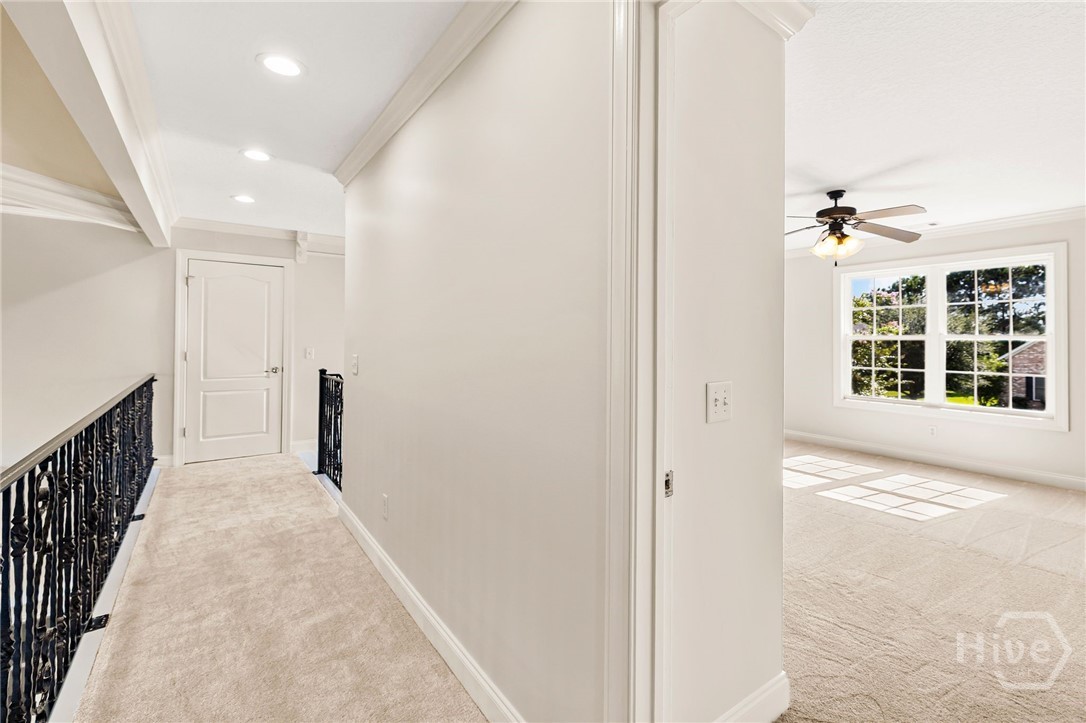 Upstairs floating hallway