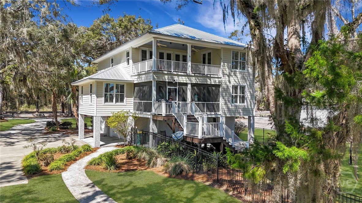 Two large porches.  One screened the other open