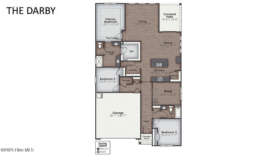 1116 Indigo Bunting Drive Lot 53, Leland, NC 28451 – photo 2: Darby_Floorplan wStudy