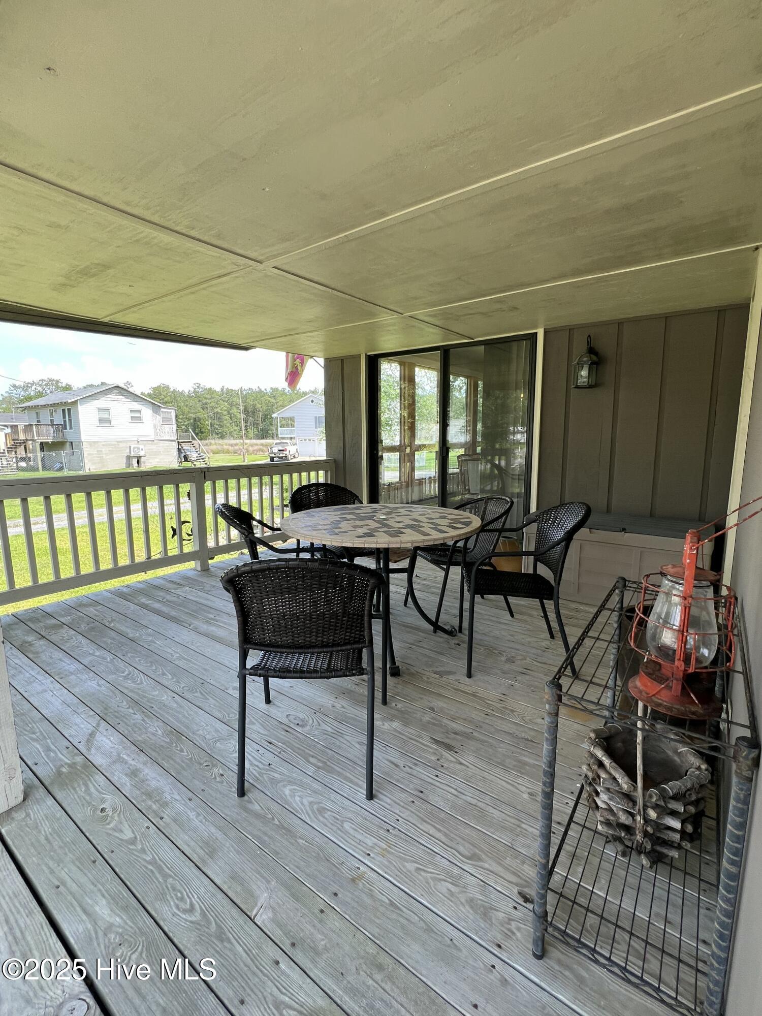 Covered area on deck