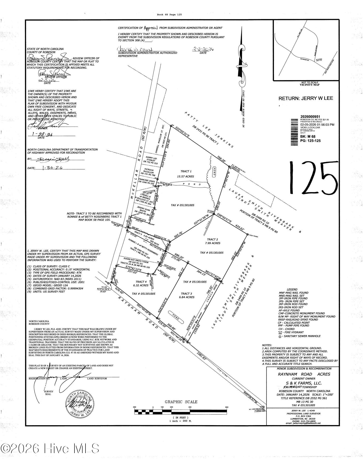 Tract 4 E Raynham Road, Fairmont, NC, 28340