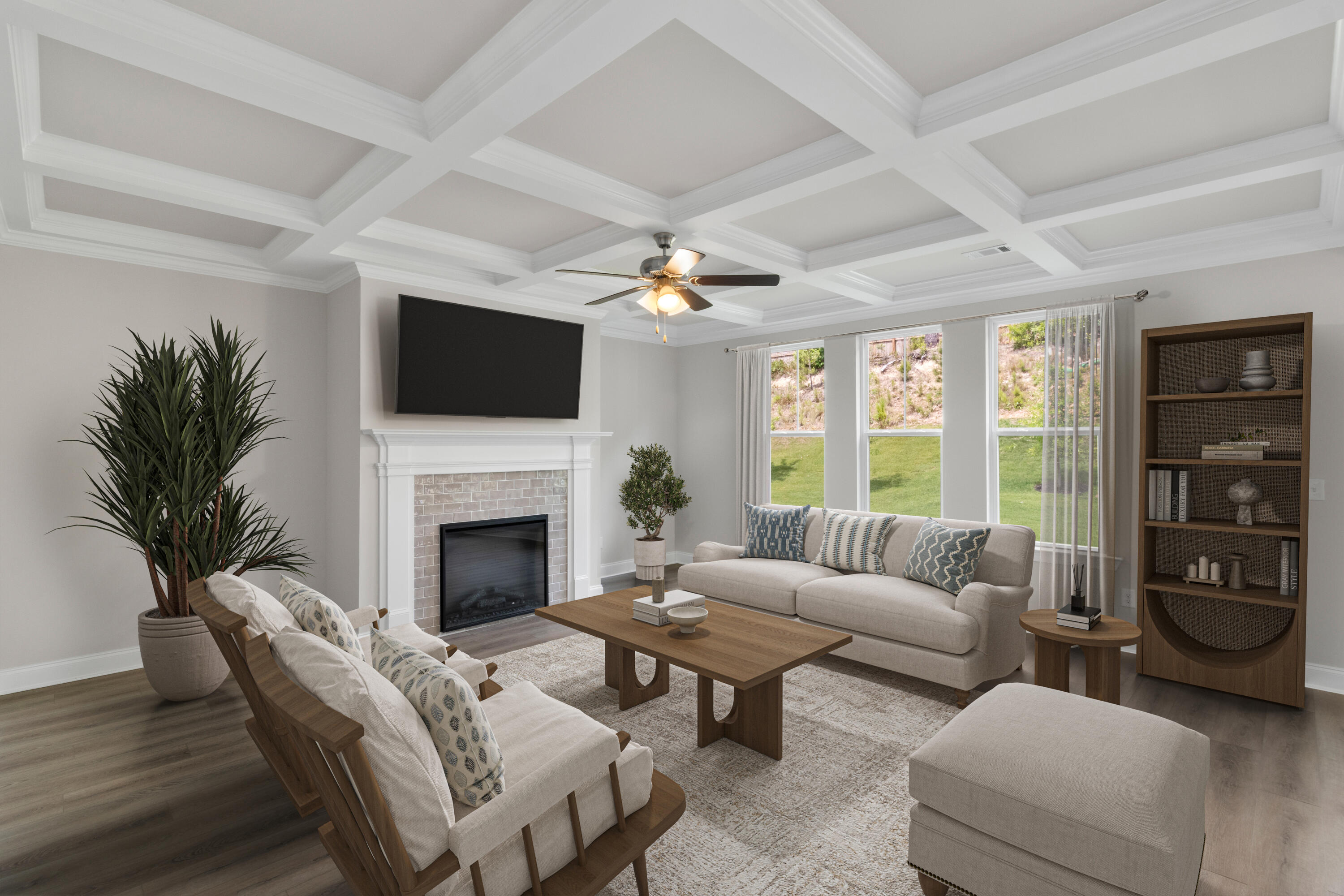 08-Family Room with Fireplace