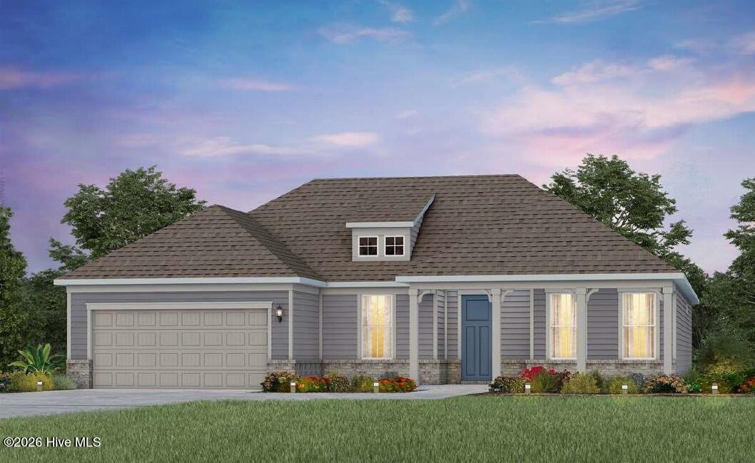 Discover the Stardom -- a beautifully designed single-story home offering refined comfort, seamless flow, and modern functionality in the coastal Solserra community. With 2,179 sq. ft., this plan features 2 bedrooms, 2.5 baths, and a 2-car garage, crafted for those who value open living and everyday ease. An expansive open layout centers around a spacious gathering room with a tray ceiling and views of the covered lanai, creating an inviting space for entertaining or quiet evenings at home. The large, well-equipped kitchen offers ample counter space and a generous island--ideal for cooking, hosting, and connecting with guests. Options for a screened patio or pool bath add even more flexibility to suit your lifestyle. The private Owner's Suite, tucked just off the main living area, features a large walk-in closet and a well-appointed bath, providing a restful retreat at the end of the day. A versatile flex room delivers additional space for a home office, hobby room, or den, while thoughtful details--like a welcoming foyer, storage throughout, and elegant finishes--enhance everyday living. Located in Solserra, Shallotte's serene new community along the scenic Shallotte River, residents enjoy a relaxed coastal lifestyle just minutes from Highway 17, downtown conveniences, and Brunswick County beaches. Pictures are of a model home and may depict options not chosen in the actual home. Proposed amenities to include pool, pickleball courts. Proposed drawing in documents. HOA will adjust when this amenity is built in next phase