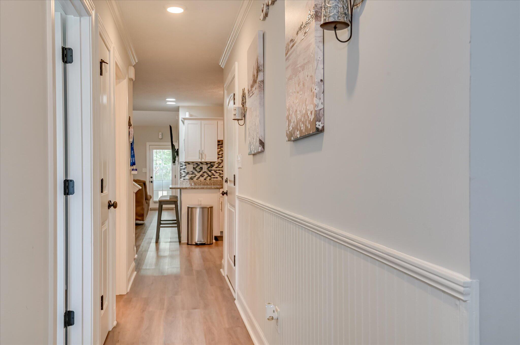Hall from front door to kitchen