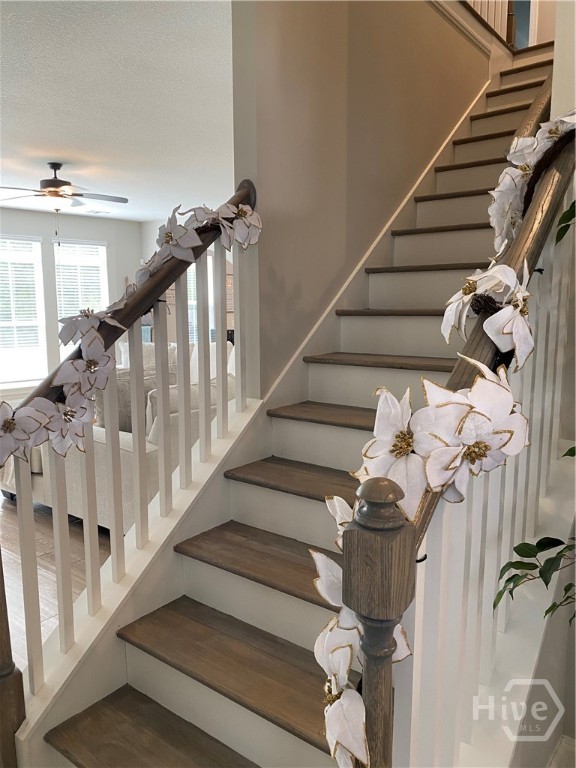 Open spindle staircase