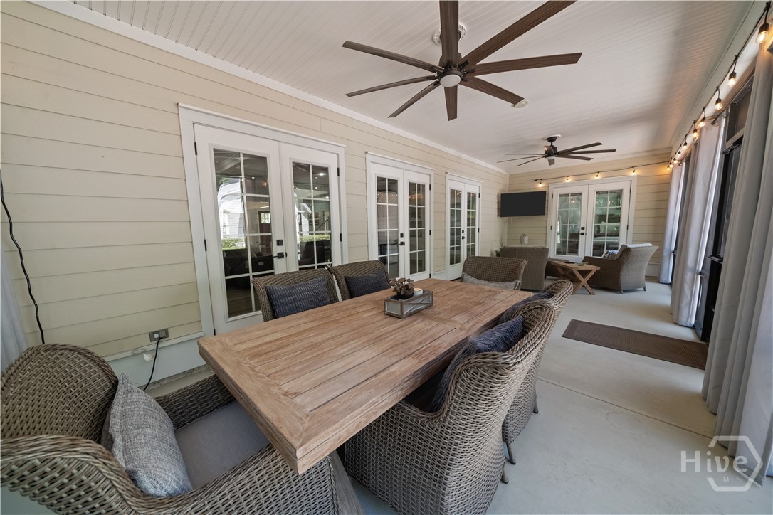 Screened back porch