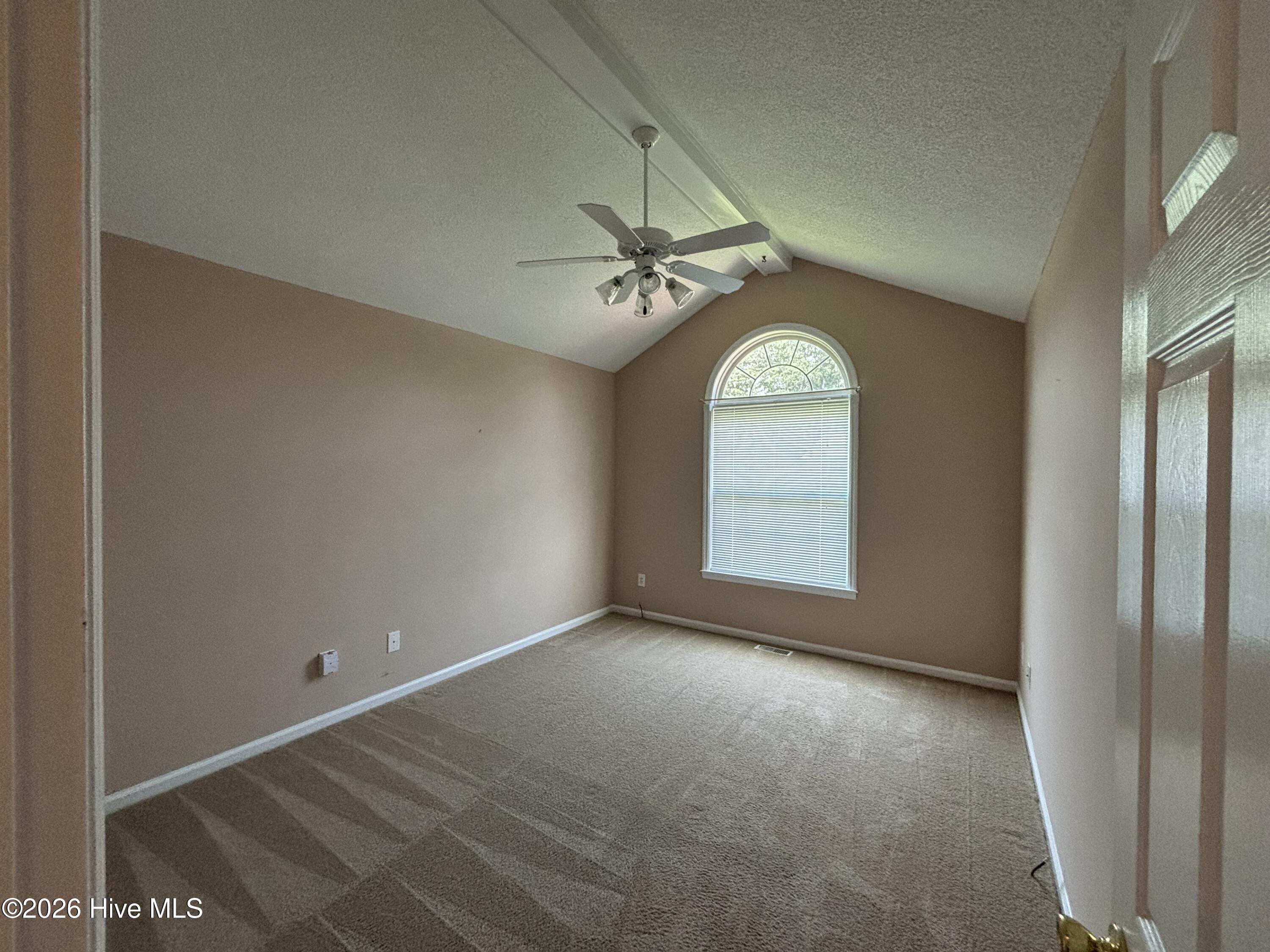 Front bedroom with cathedral ceiling