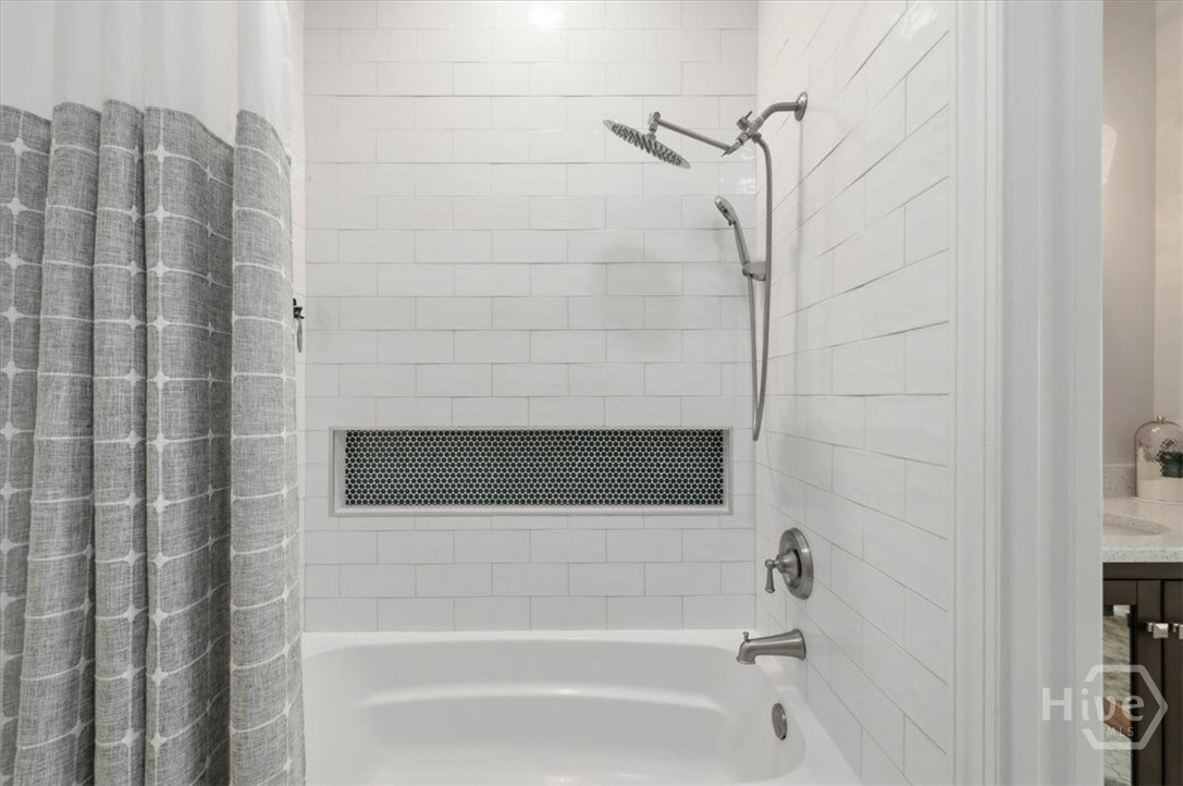 Completely renovated shared bath.