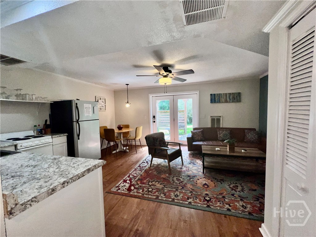 Living room view from kitchen