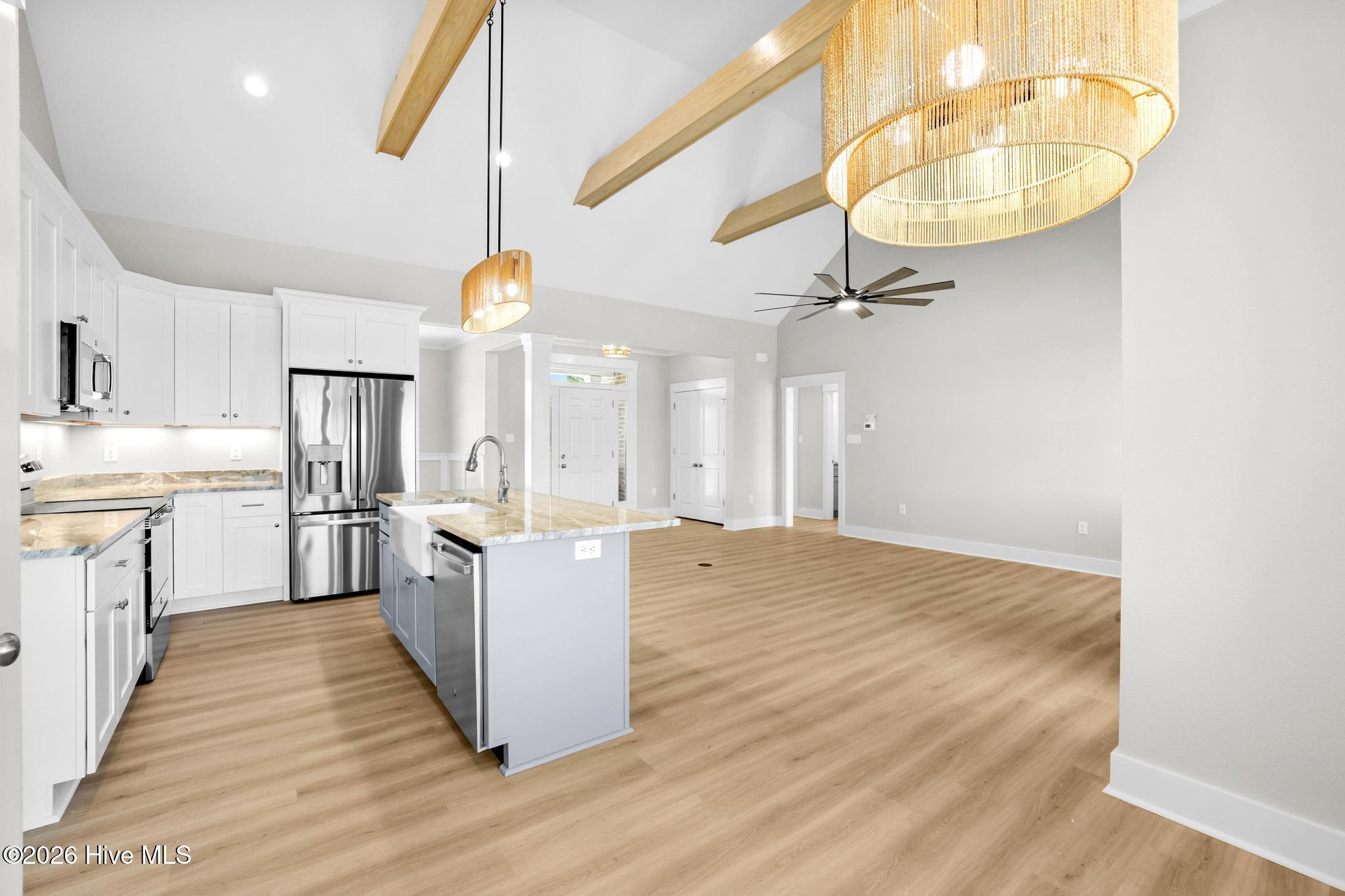 View of kitchen & great room