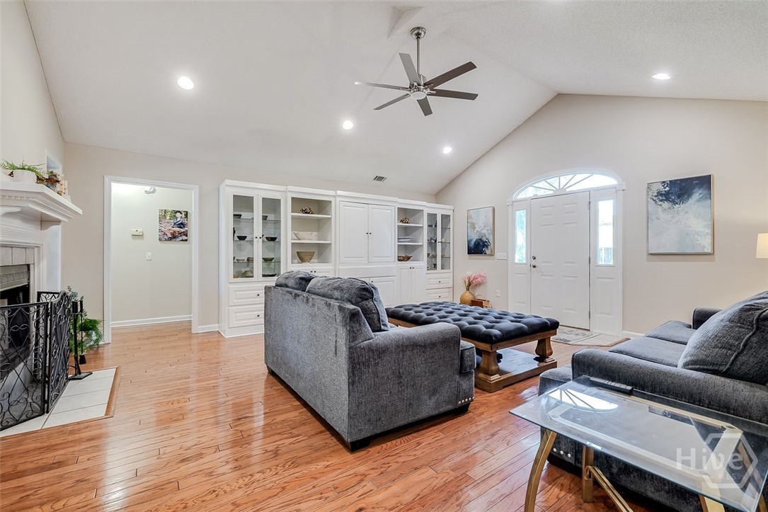 FAMILY ROOM WITH BUILT INS & FIREPLACE