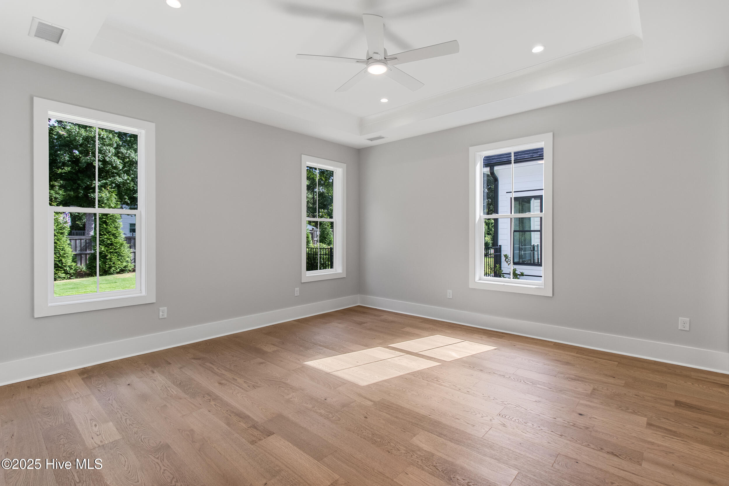 Primary with great views of the backyard