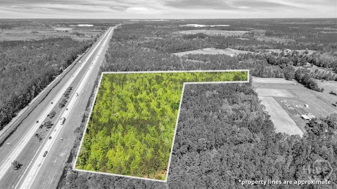 One of the parcels sits directly on I-16.