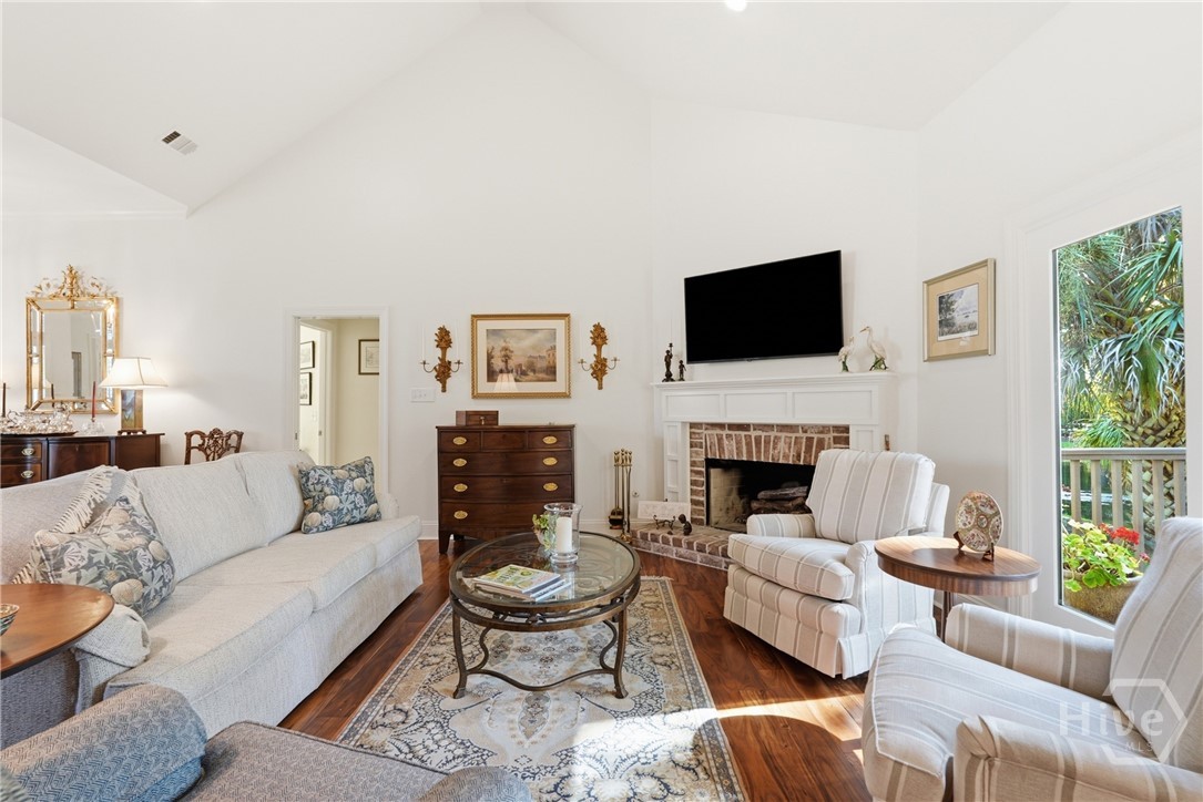 Living Room overlooks back Deck