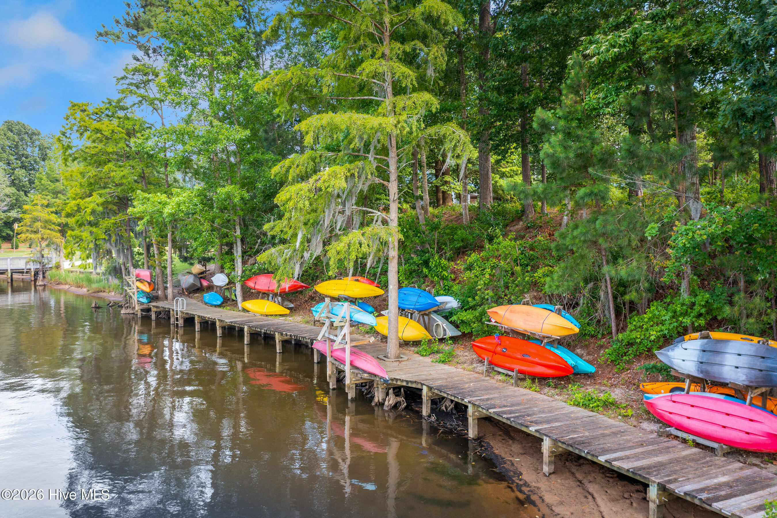 Kayak storage racks at the Cypress Landi