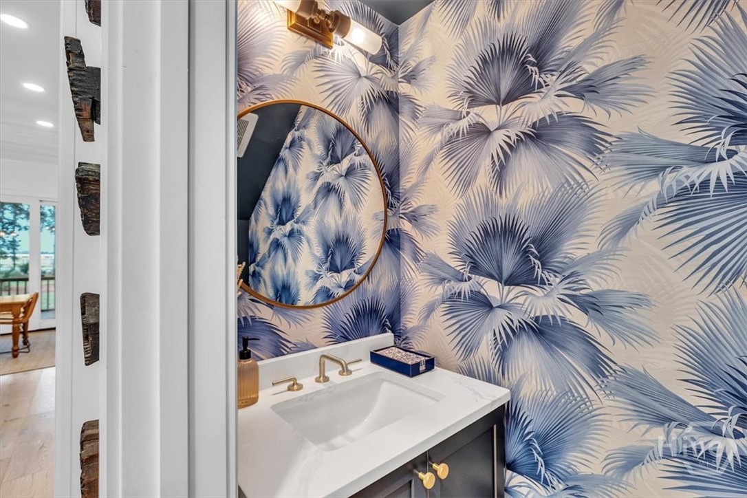 Half bath, just off the kitchen