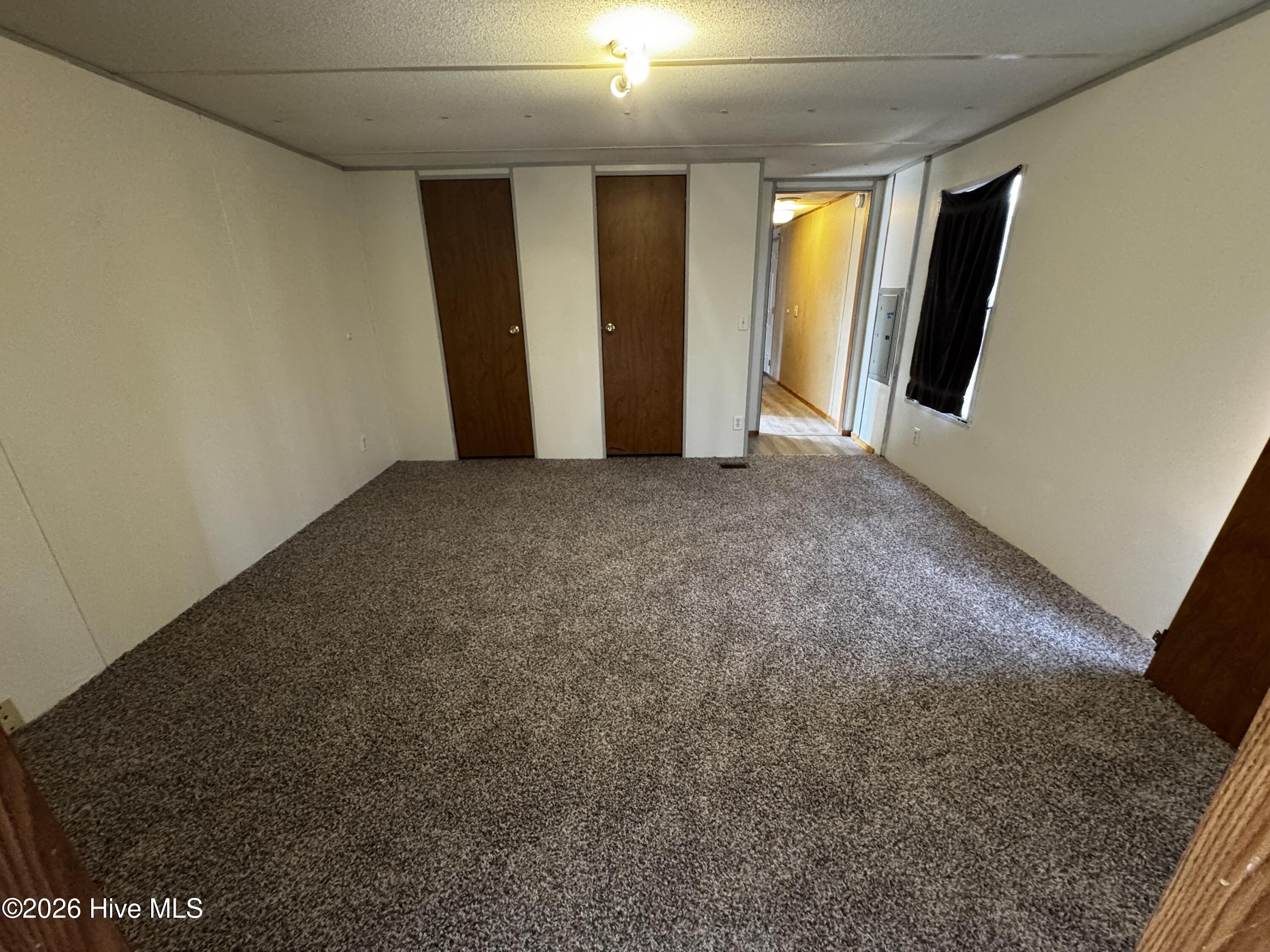 Primary bedroom with new carpet