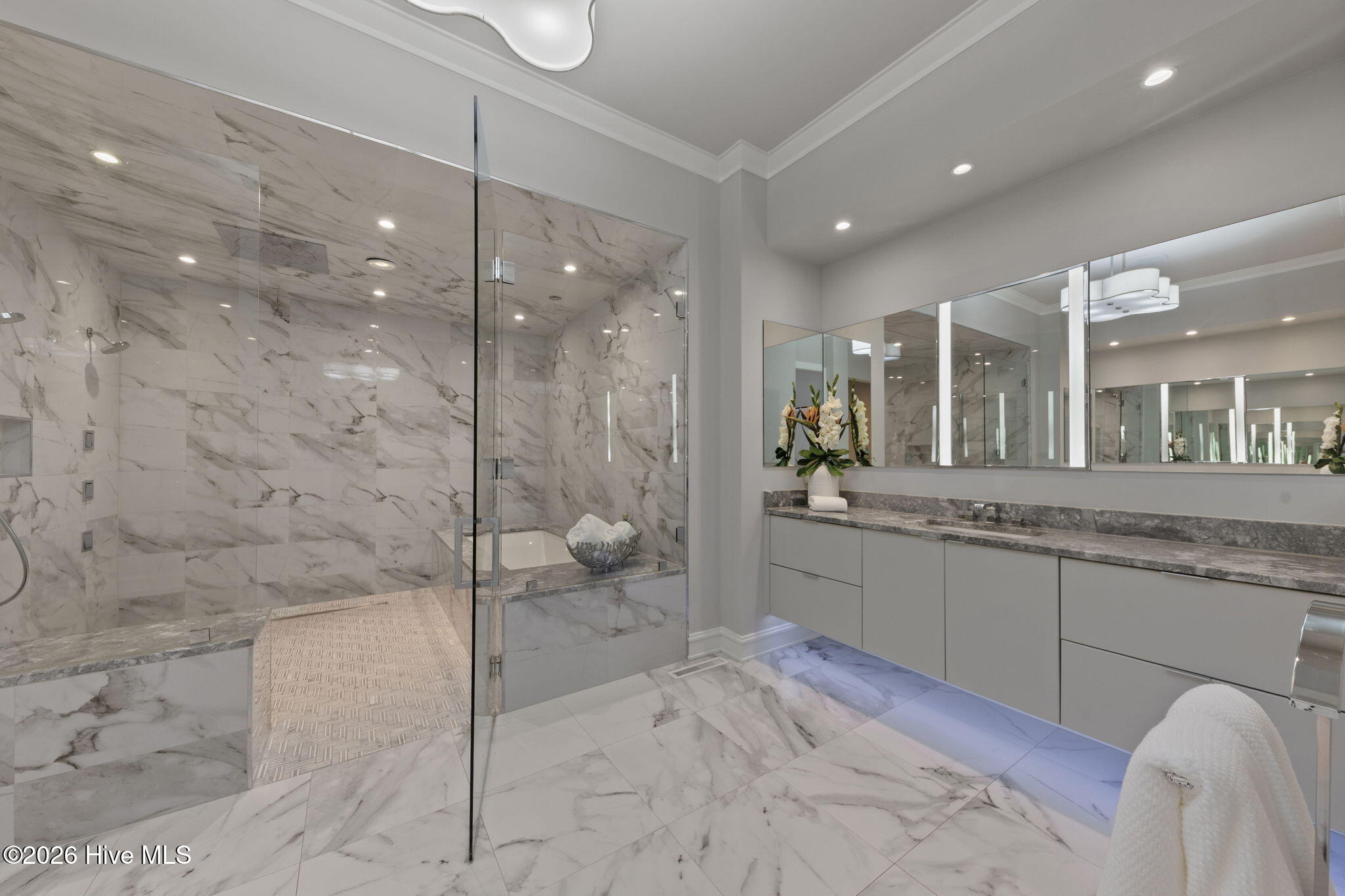 Primary Bath with Wet Room