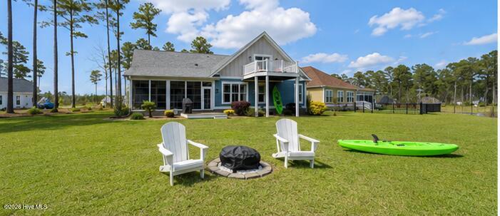 fire pit/ back of house