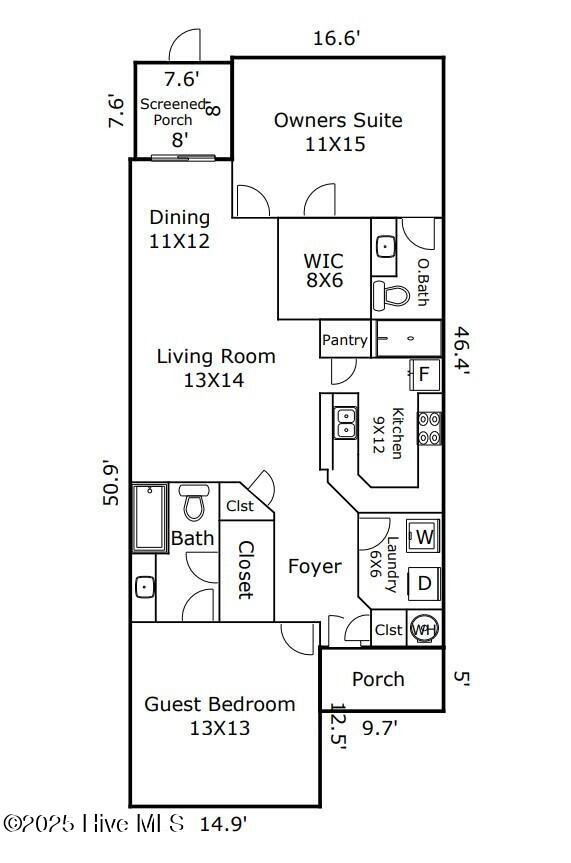1086 Bridgeport Way, Leland, NC 28451 – photo 5: floorplan MLS