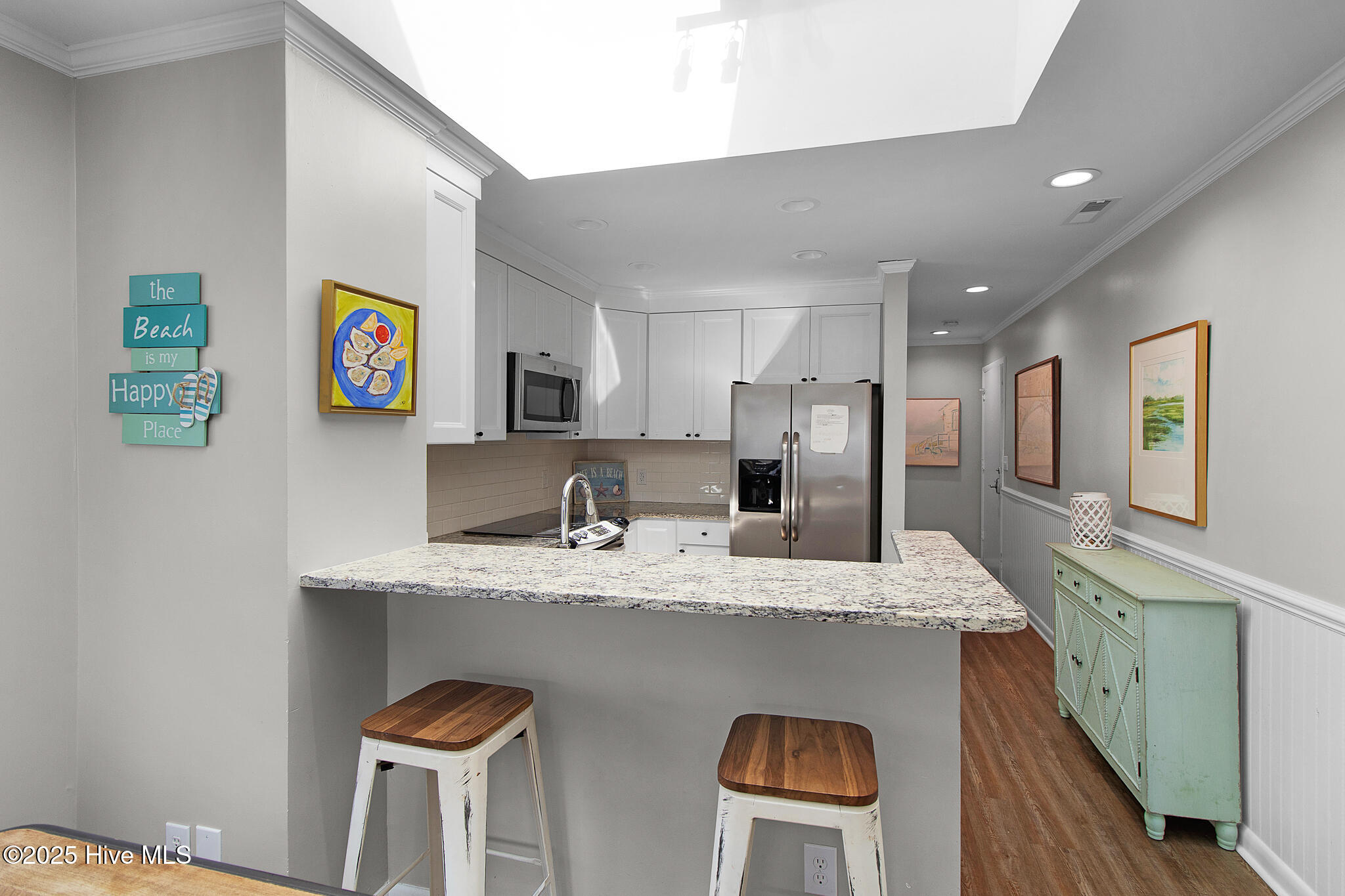 Kitchen with gorgeous skylight