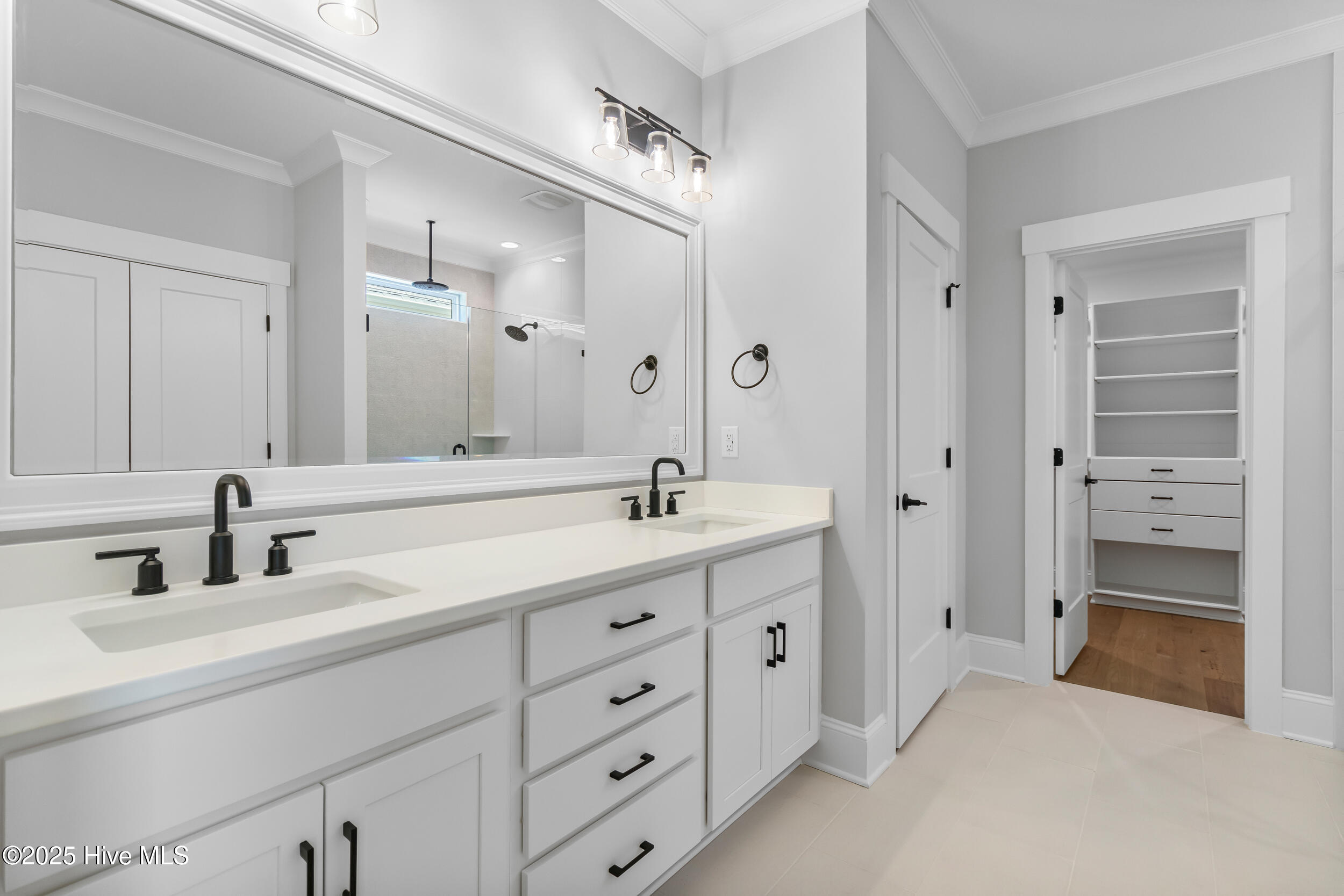 Primary bathroom with double sinks