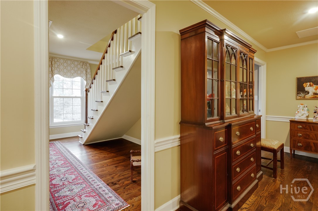 Stairs to top floor
