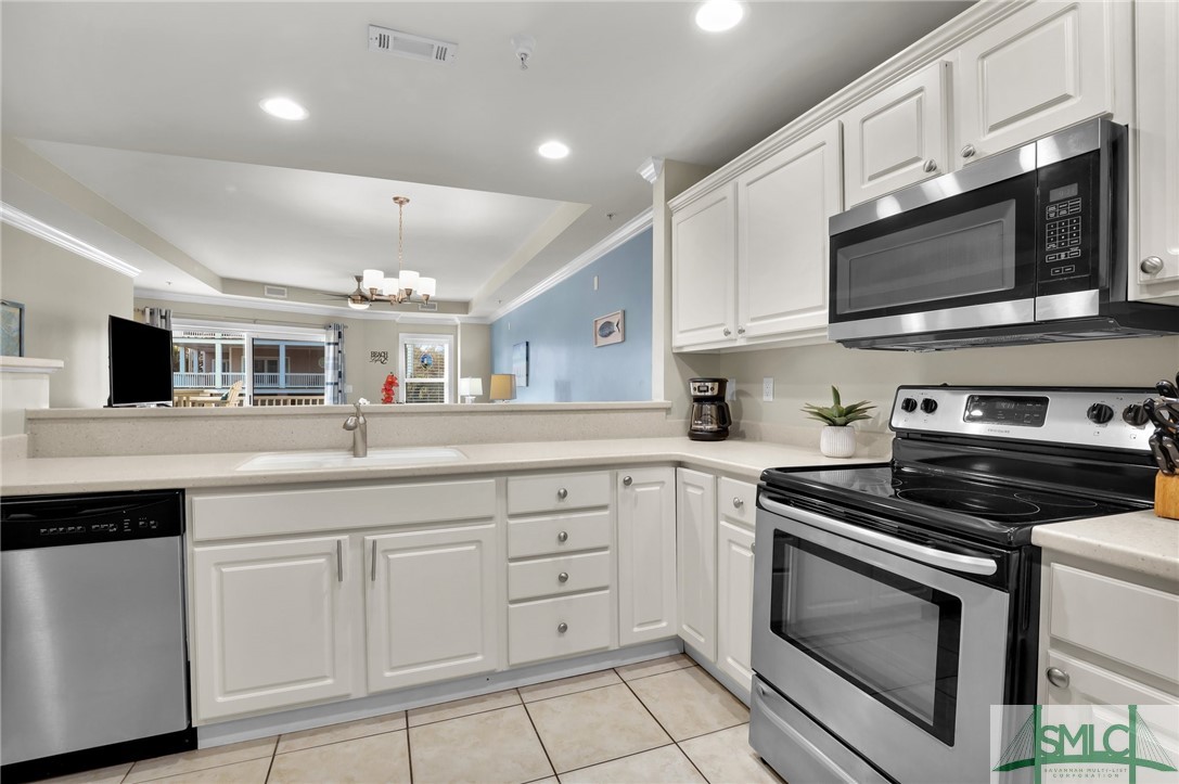 Kitchen open to Dining Area and Living Room