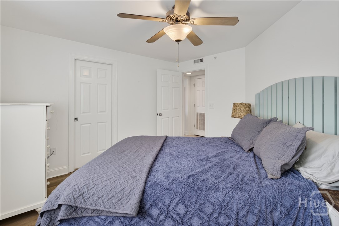 Bedroom 2 with closet and ceiling fan