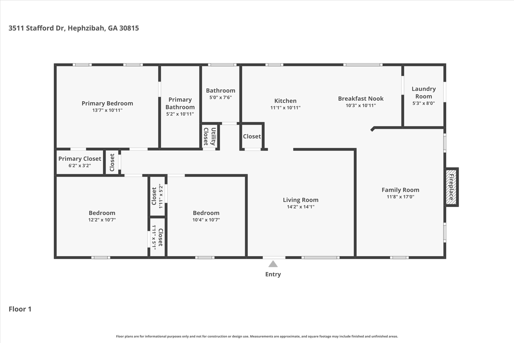 Homes For Sale - 3511 Stafford Drive<br/> Hephzibah, GA 30815
